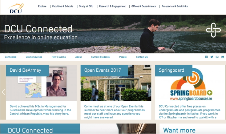 DCU Connected Website